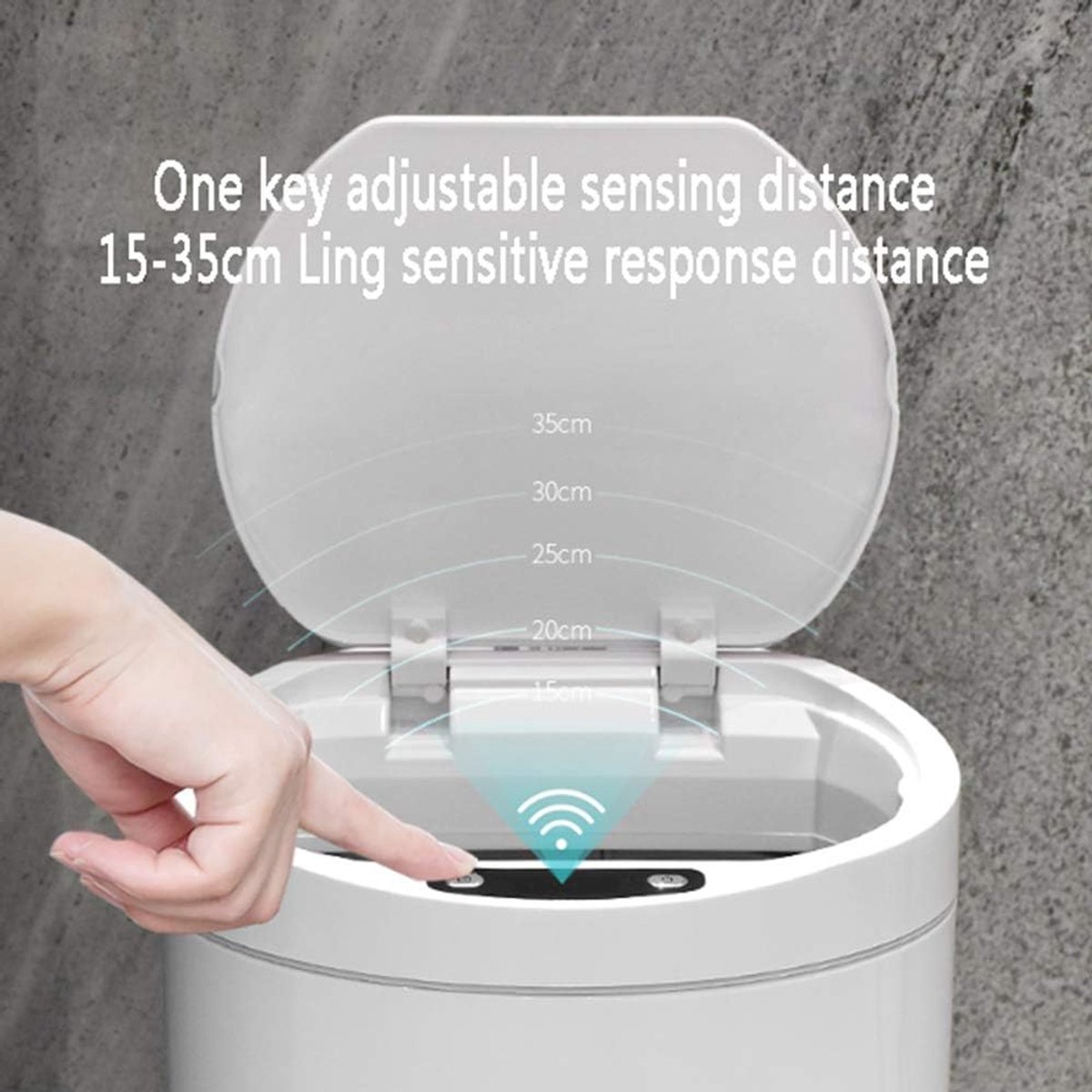 Smart Sensor Trash Auto Recycle Bin Household Metal Storage Bin with Large Capacity 8L - ShopVlot