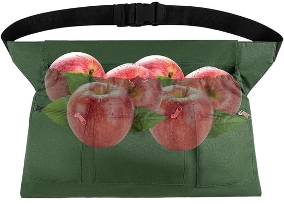 Tuinschort met zakken - Tuinschort - Tuinieren en klussen - Waterafstotend materiaal - 57 x 37 cm - Groen