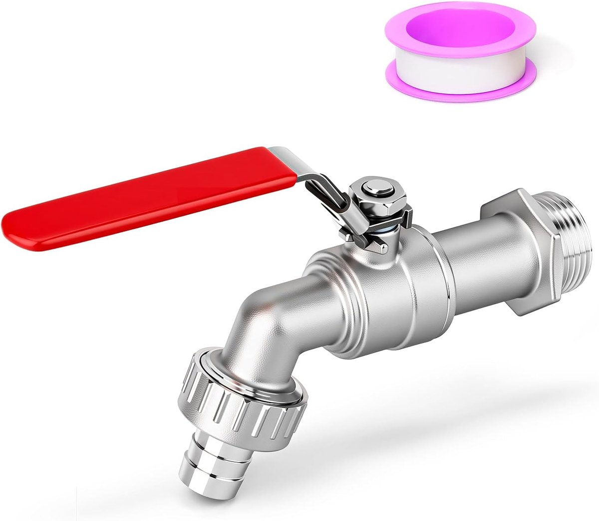stainless steel ball valve, 1/2" BSP male outdoor tap for garden hose, ball valve, hose shut-off valve, tap for water - ShopVlot