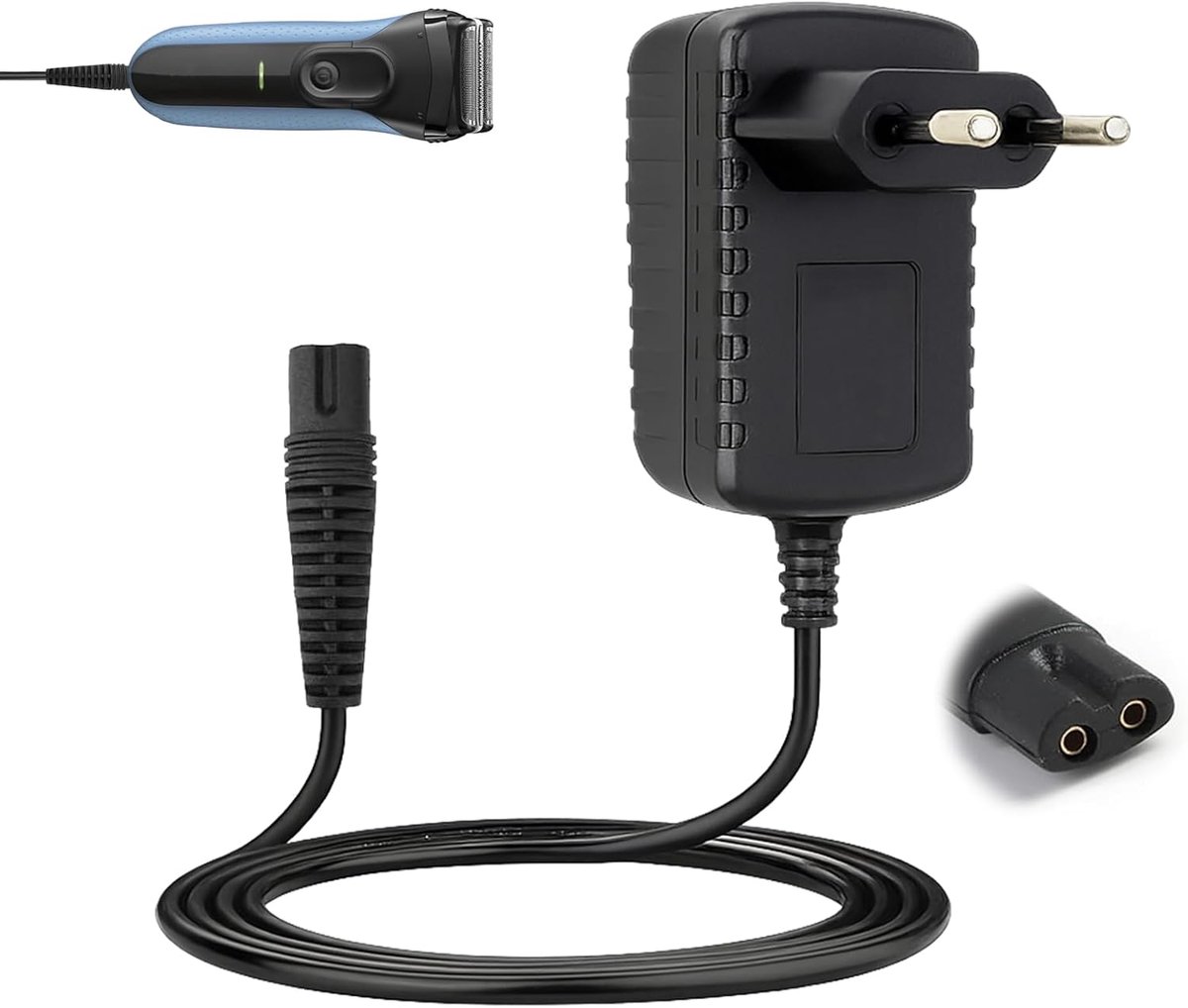 Oplader voor elektrisch scheerapparaat, 12 V, 0,4 A, oplaadkabel voor serie 9/7/6/5/4/3/2/1, oplaadoplossing voor - ShopVlot