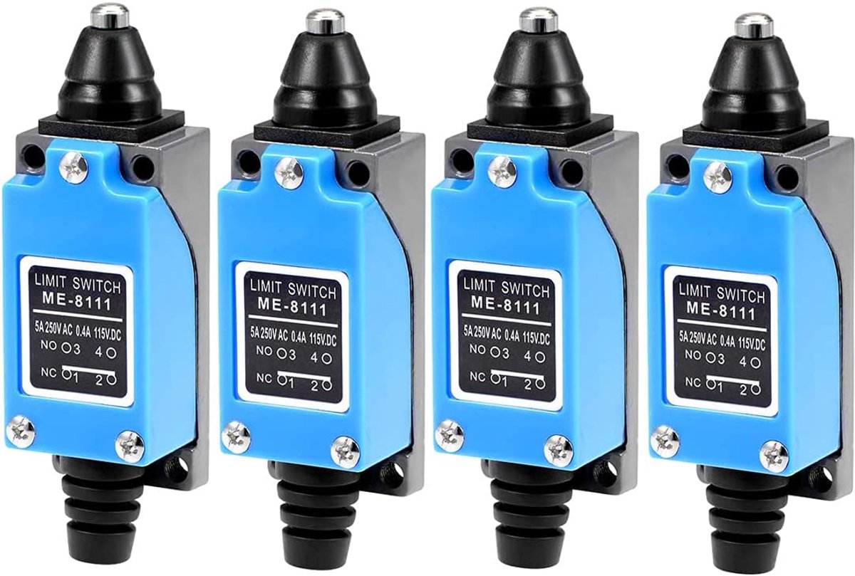 GUUZI 4pcs Plunger Limit Switch 1NC 1NO ME-8111 Plunger Momentary Limit Switch for CNC Mill 3D Printer Door Switch - ShopVlot