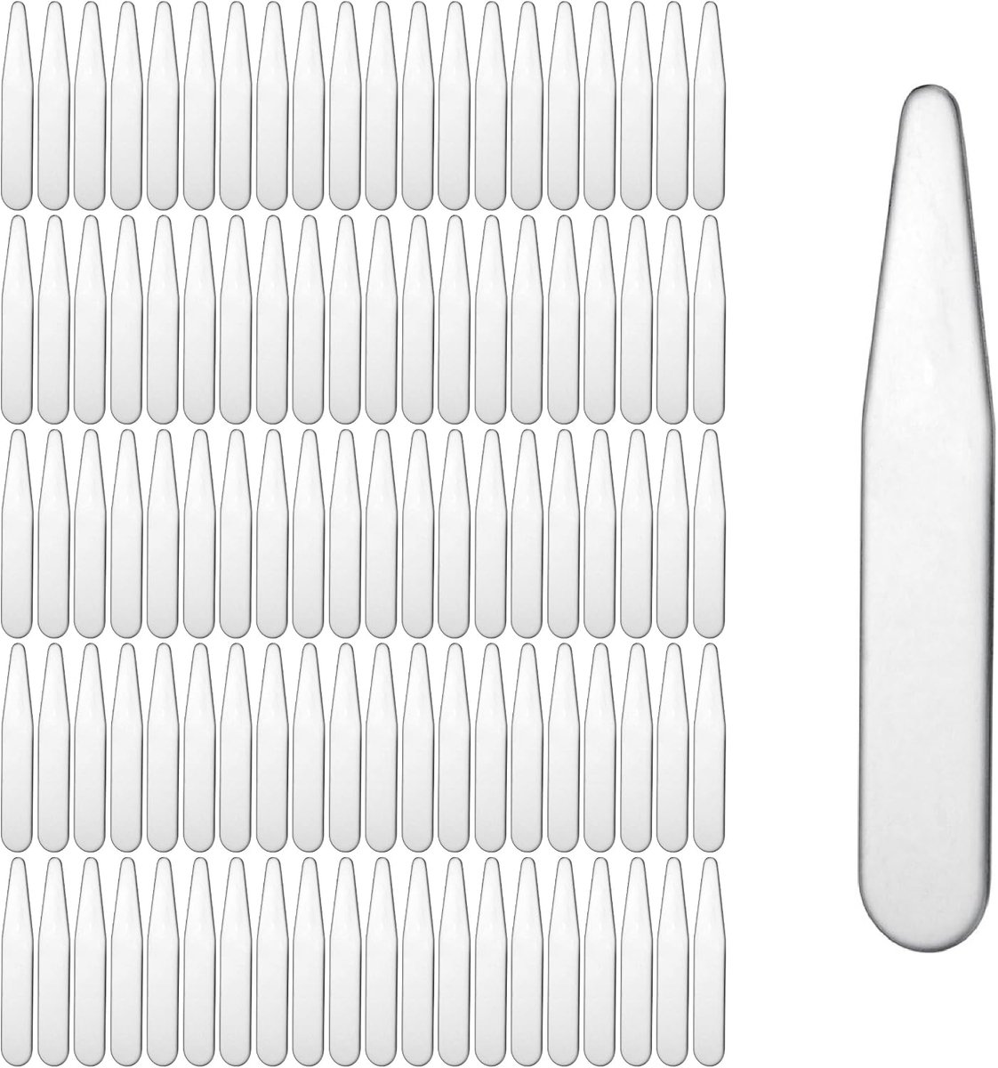 Pack of 100 Plastic Bone Reinforcement with White Collar Forest Helmets Shirt Collar Plastic Shirt Collar - ShopVlot