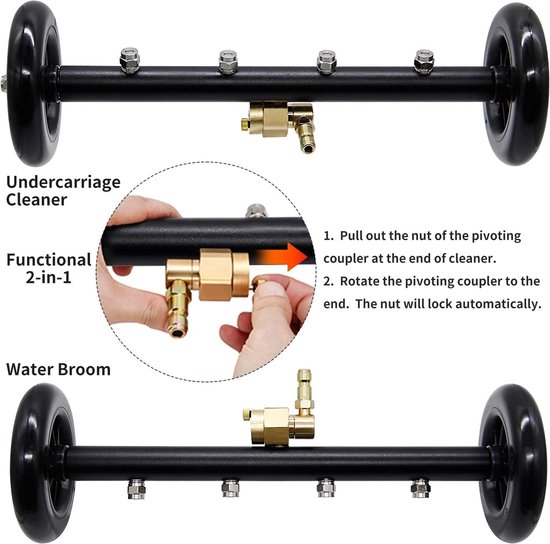 Onderwagenreiniger - Reinigingsmachine - Auto Chassis Reinigen - 4000 Psi Kracht - 16 Inch - Zilver — afbeelding 3