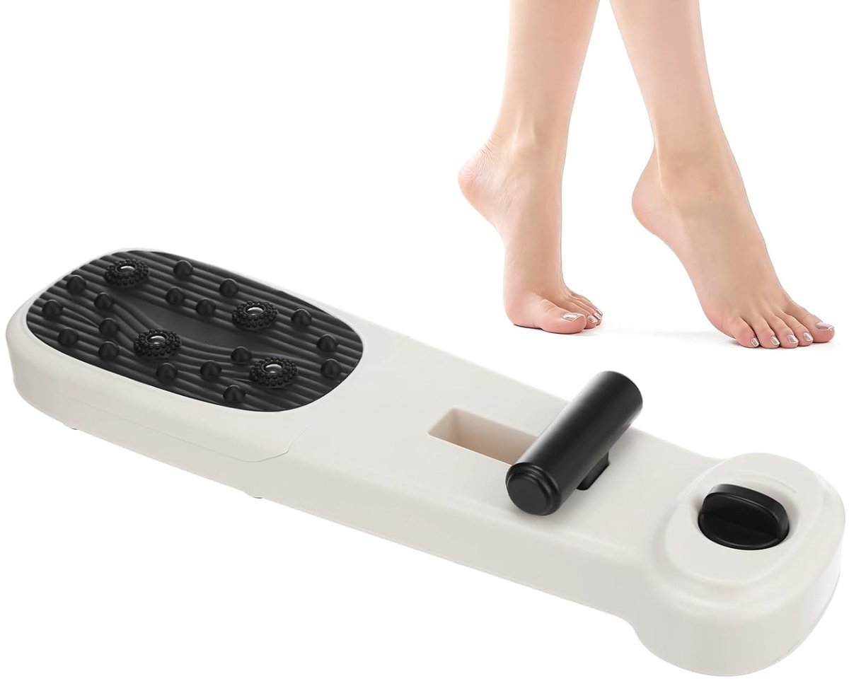 Voetboogtrainer Geschikt voor platvoeten met verstelbare weerstand, versterkt de tenen, traint de voetspieren, verbetert de ondersteuning en flexibiliteit van de voetboog, wit, 34 x 9 x 5 cm.