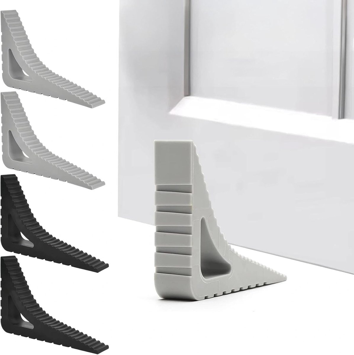 Deurstopper rubber driehoek - antislip ontwerp - voor ventilatie - geschikt voor huishouden en kantoor - ShopVlot