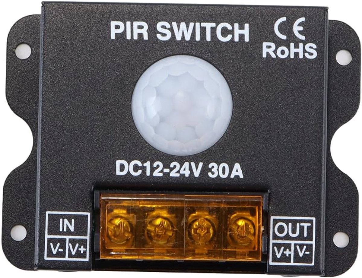 PIR-bewegingsschakelaar 30 A - 12 V-24 V - infraroodsensor-controller - automatische verlichting - ShopVlot