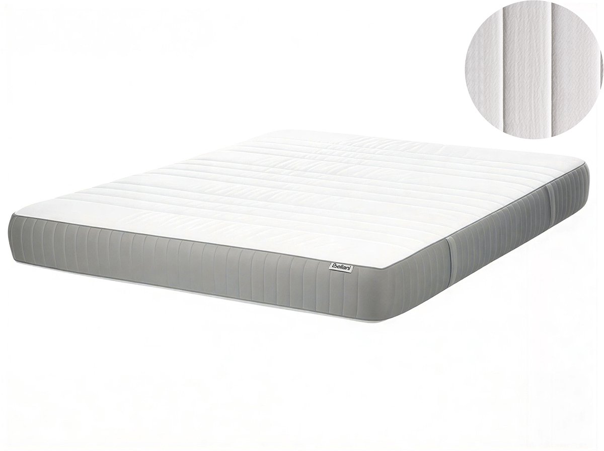 Beliani HAPPINESS - Gelschuimmatras stevig - Wit - 140 x 200 cm - Polyester