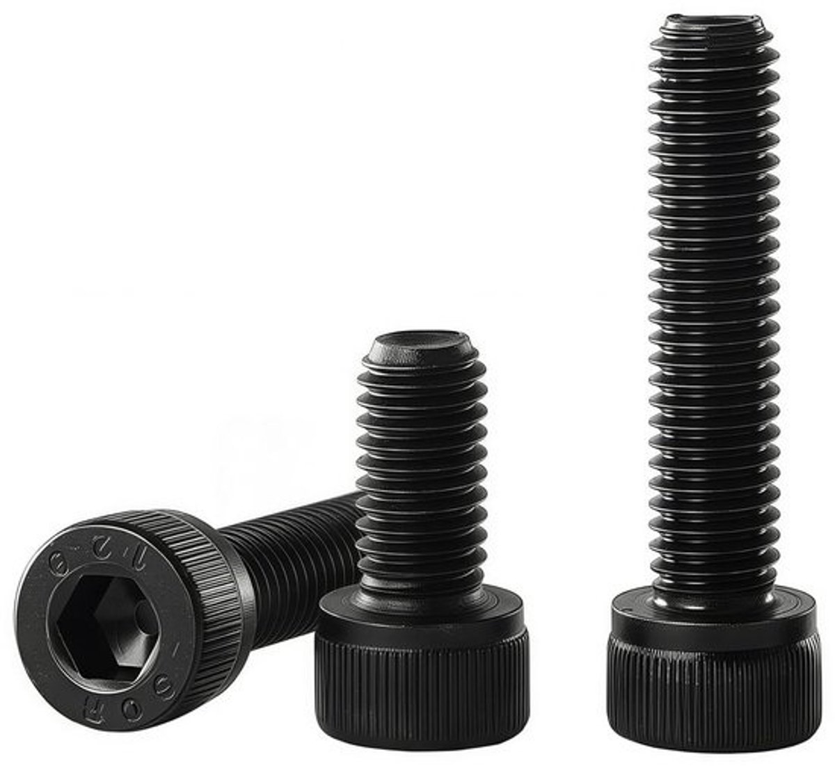 Inbusschroeven - M12 - metrisch staal - voor robuuste bevestiging - sterkteklasse 129 - 50 mm lengte - zwart oxide