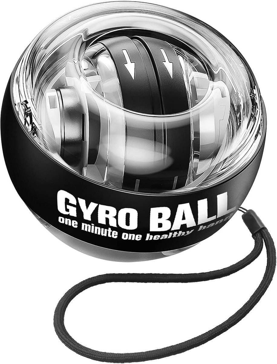 Wrist Trainer Ball Auto-Start Wrist Enhancer Gyroscopic Forearm Exercise Gyro Ball for Strengthening Arms, Fingers - ShopVlot