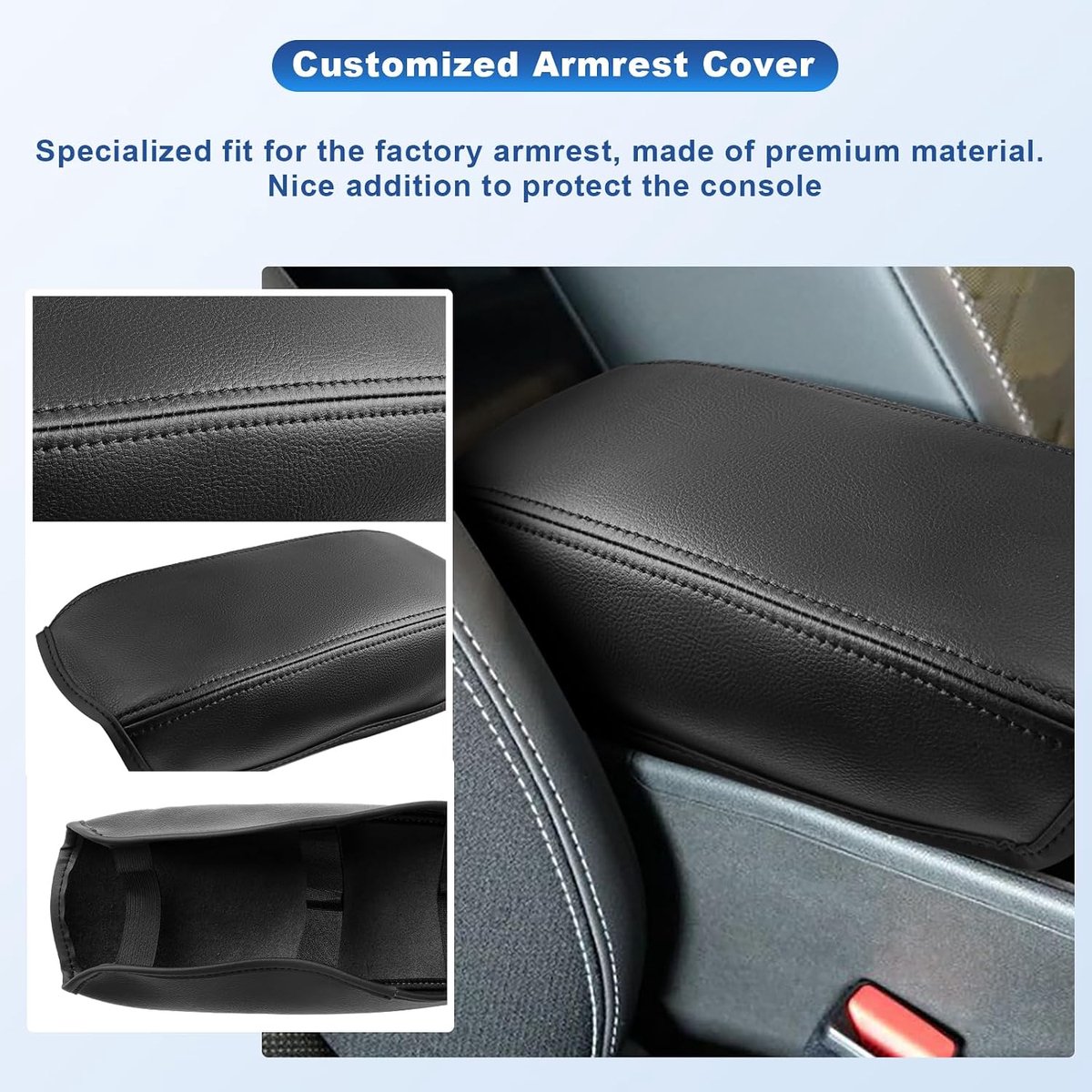 CDEFG Compatible with Alfa Romeo Junior 2024 2025 2026 Center Armrest Lid Cover Scratch Protection Center Console Faux - ShopVlot