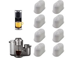 Waterfilters, compatibel met Luxe Cafe ES601EU ES701EU, actieve koolfilter voor espressomachine, vervanging ter verbetering van de watersmaak, inclusief 1 filterhouder