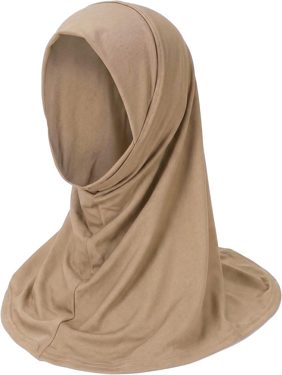 Hijab Onderkap Hoofddoek Instant Hijab Islamitische Sjaal Stretch Muts Cap Nekbedekking Ademend Effen Hoofdbedekking Voor Dagelijks Gebruik Gebed Reizen