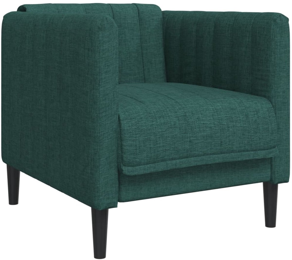 vidaXL Fauteuil - stof - donkergroen