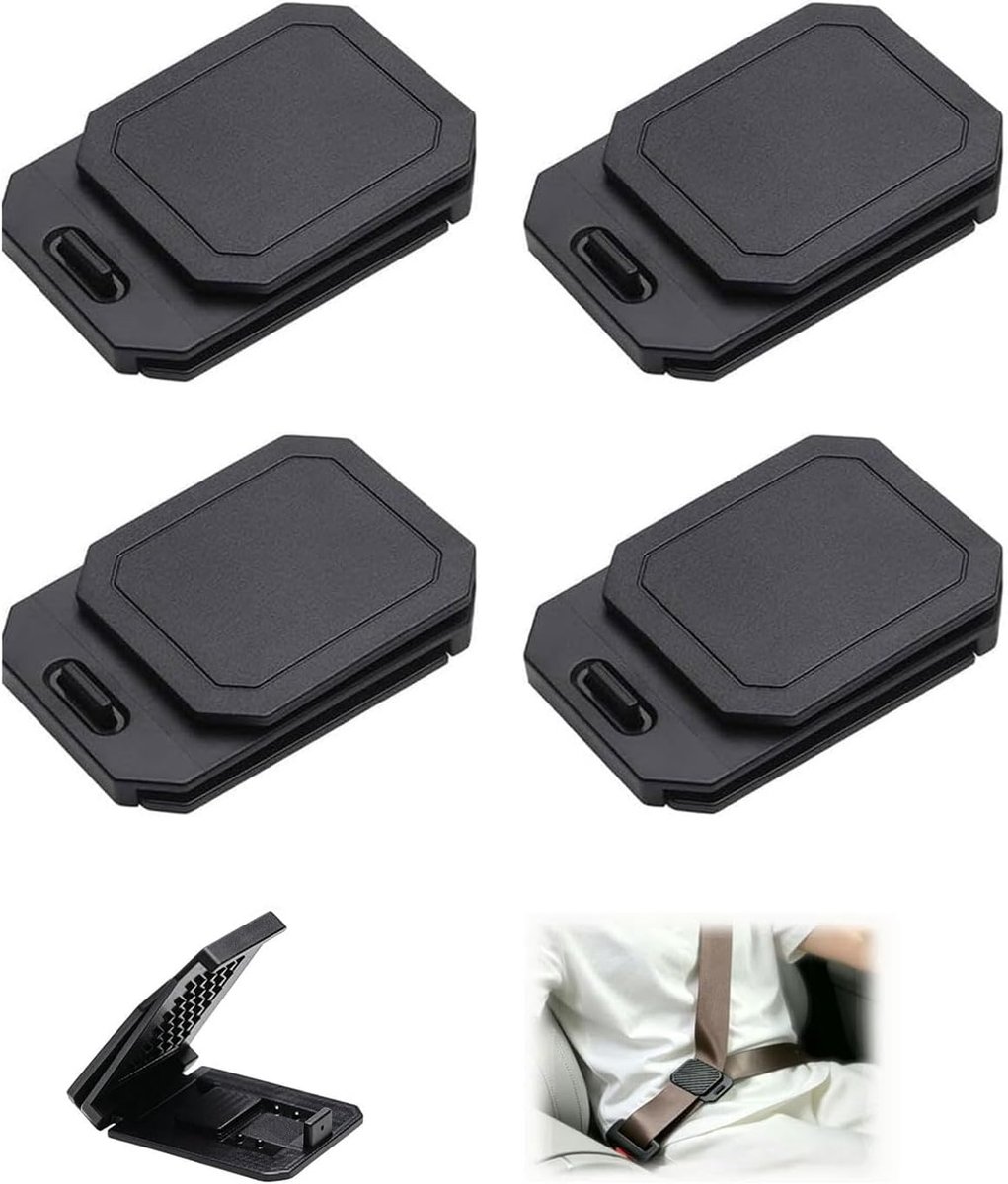 4 stuks autogordelverstellers, veiligheidsgordelstopper, universele gespen voor de veiligheidsgordel van de auto voor volwassenen (stijl A)