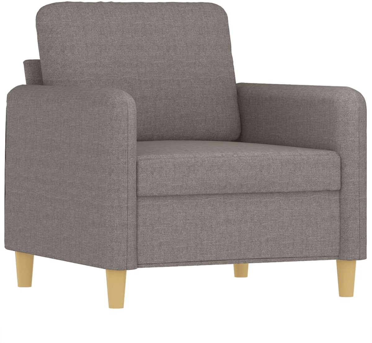 vidaXL Fauteuil - 60 - cm - stof - taupe