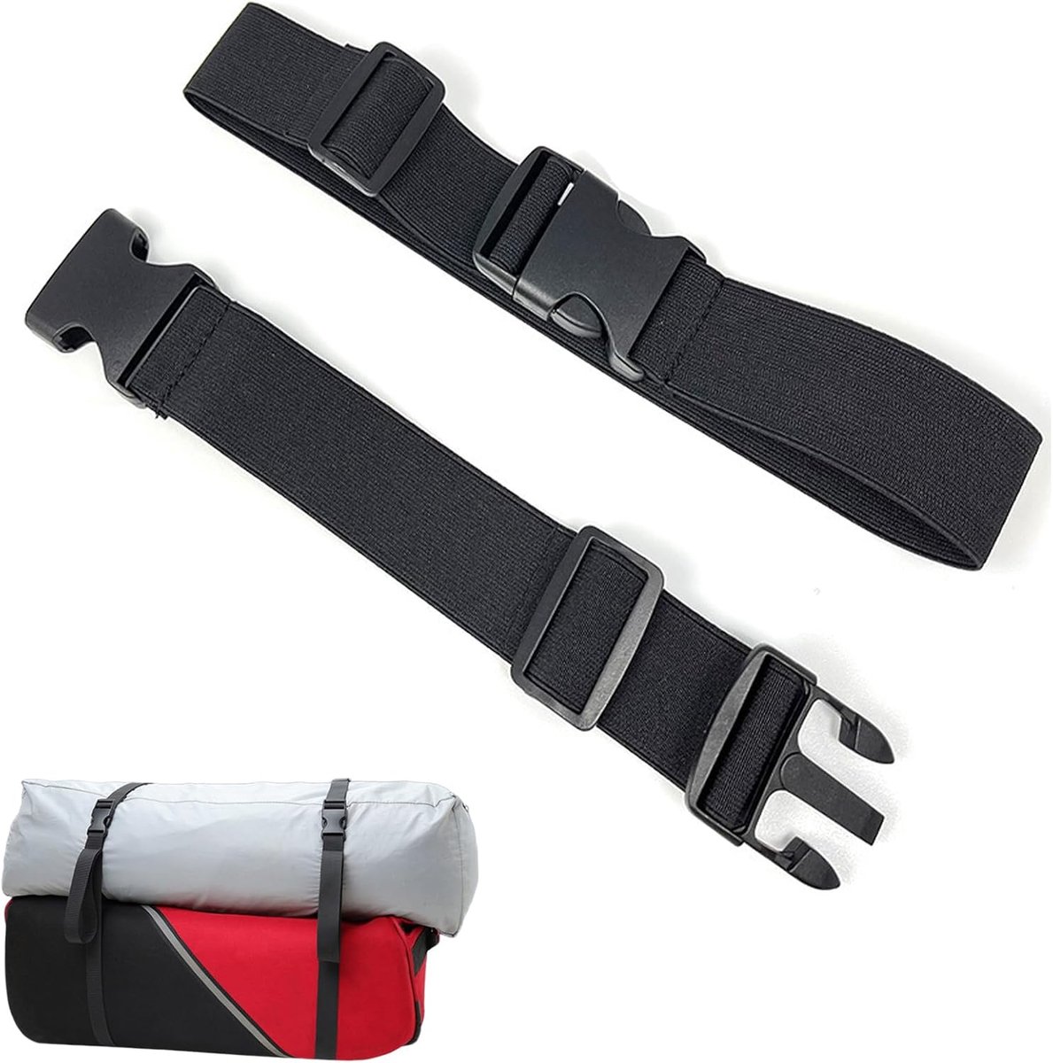2 stuks borstbanden voor rugzak, verstelbare riemen van 2,5 cm x 50 cm met snelsluitgesp, antislip schouderbanden voor rugzakken, school, wandelen, sport en reizen, zwart