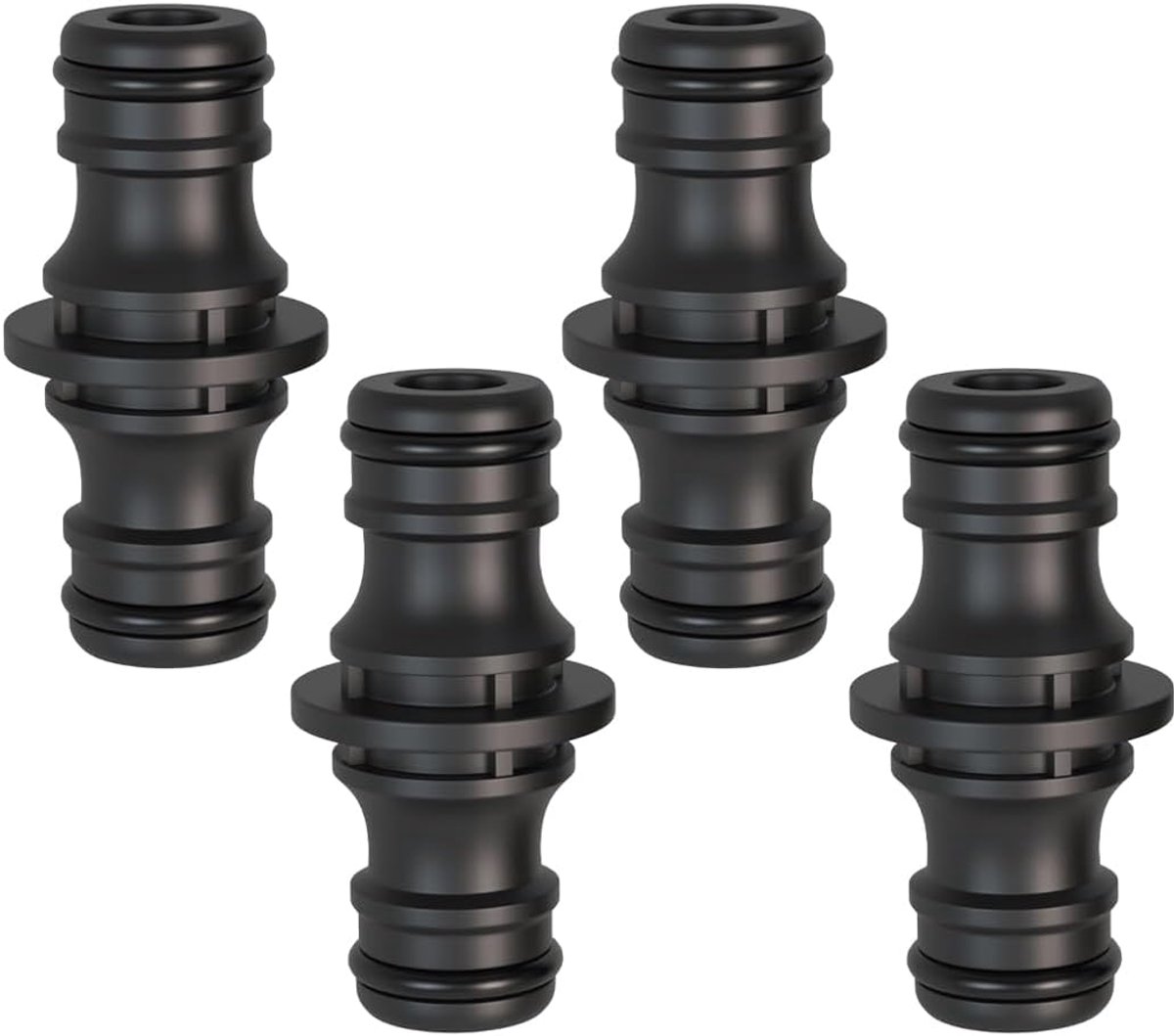 4 stuks, slangverbinding, tuinslangkoppeling, nippel 1/2 inch, verlenging, koppeling, tweewegkoppeling, voor slangen/pompen, voor tuin en huis