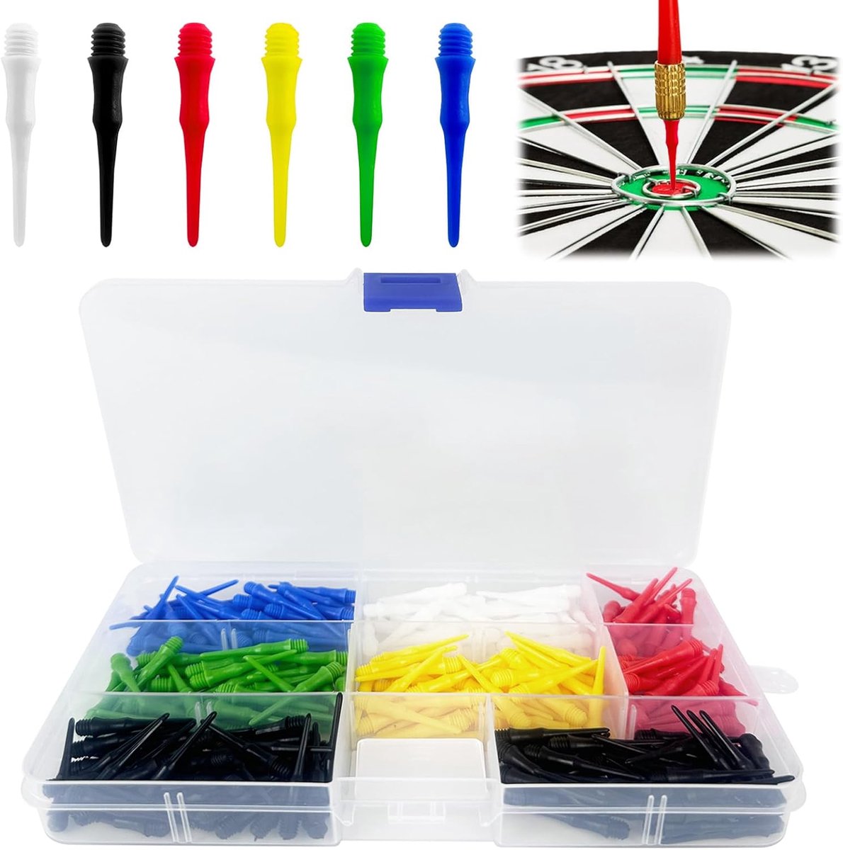 280 stuks dartpunten, pijlpunt met 2BA schroefdraad, zachte hoogwaardige dartpunten, reservepunten voor zachte darts, voor beginners en amateurs