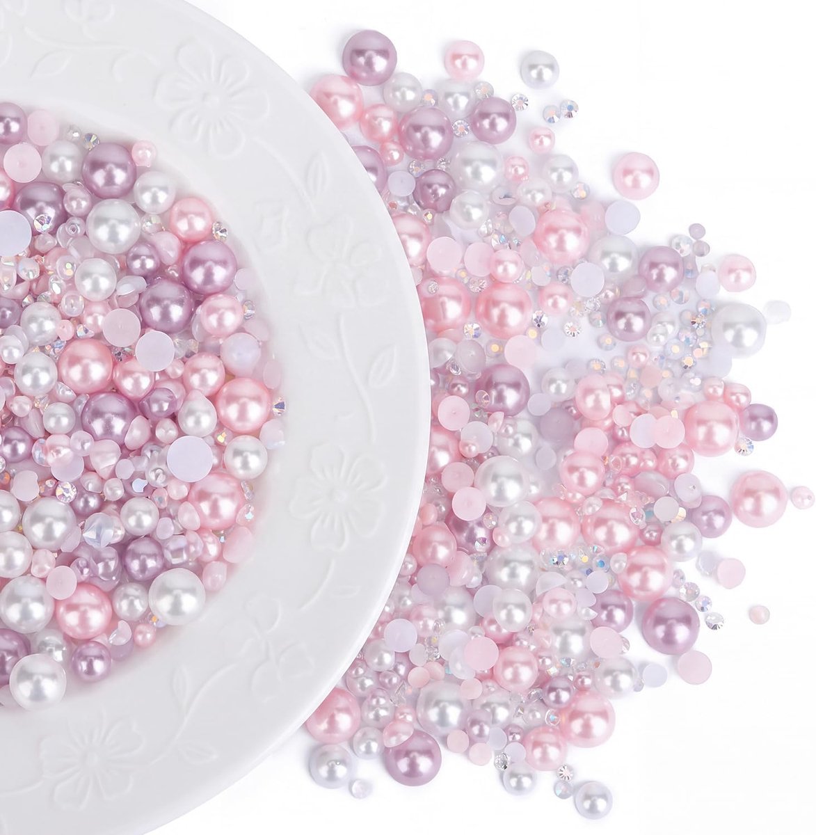 Parels, 30g Roze Strasssteentjes Roze Edelstenen, 3mm-10mm, voor knutselen, nagelkunst, sieraden, kleding