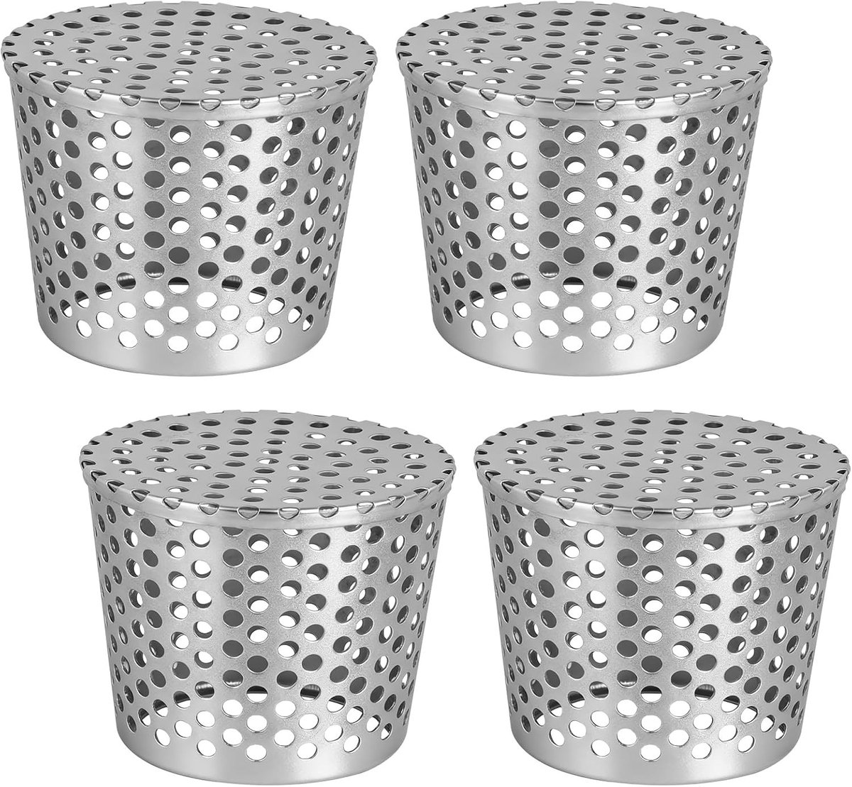 Set van 4 RVS Afvoerbuizen Beschermers 75-90mm - Gootfilter voor Buiten, Bladeren en Takken Bescherming