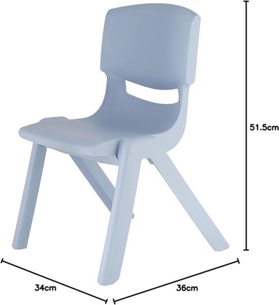 Kinderstoel voor binnen en buiten - Stapelbaar en ergonomisch - Zithoogte ca. 25 cm — afbeelding 2