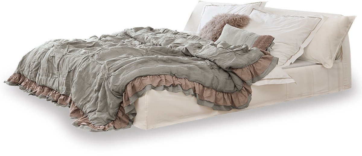 LOBERON Bed Cottonwood wit