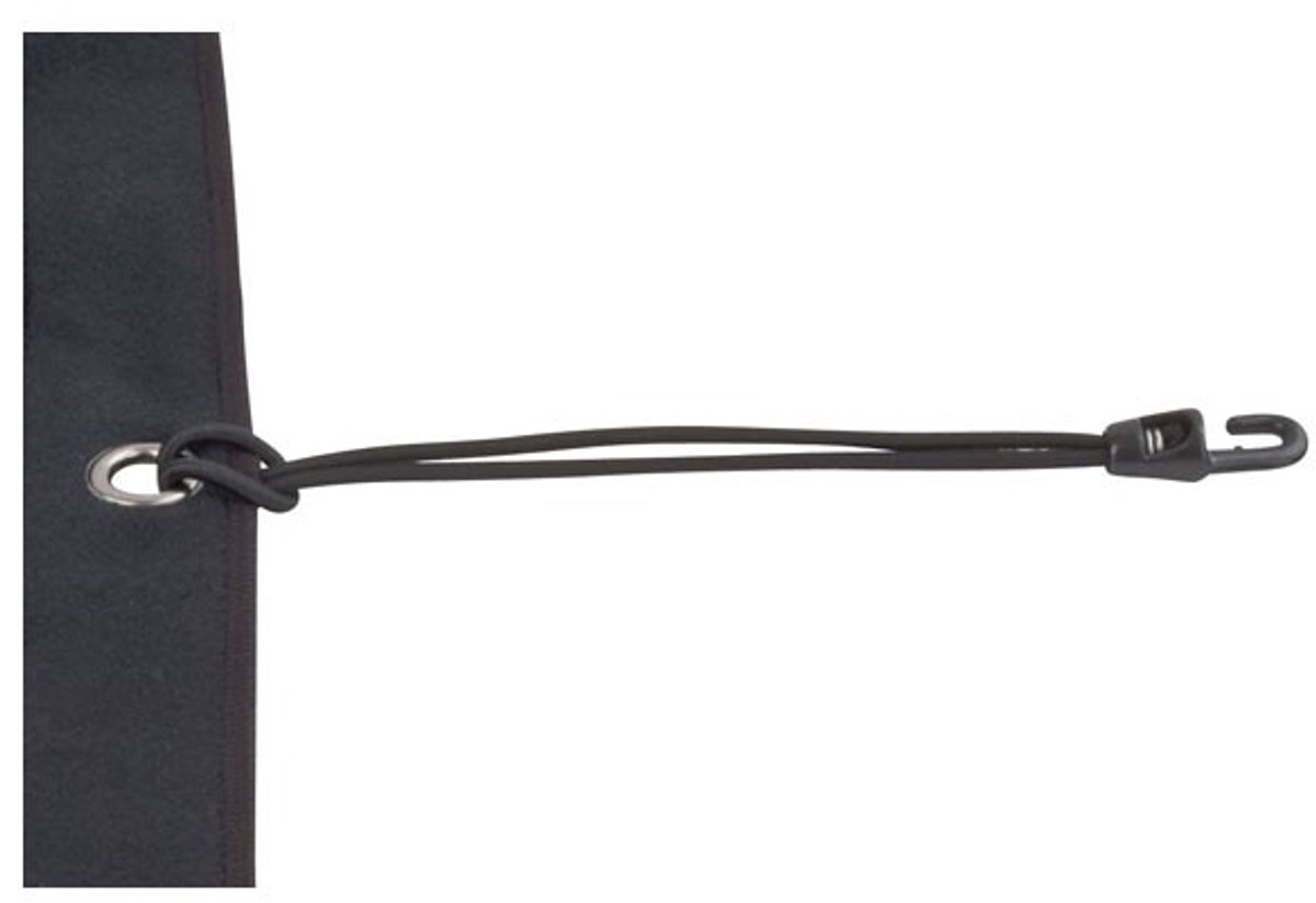 Shockcord Elastiek 22cm Zwart (10stuks)