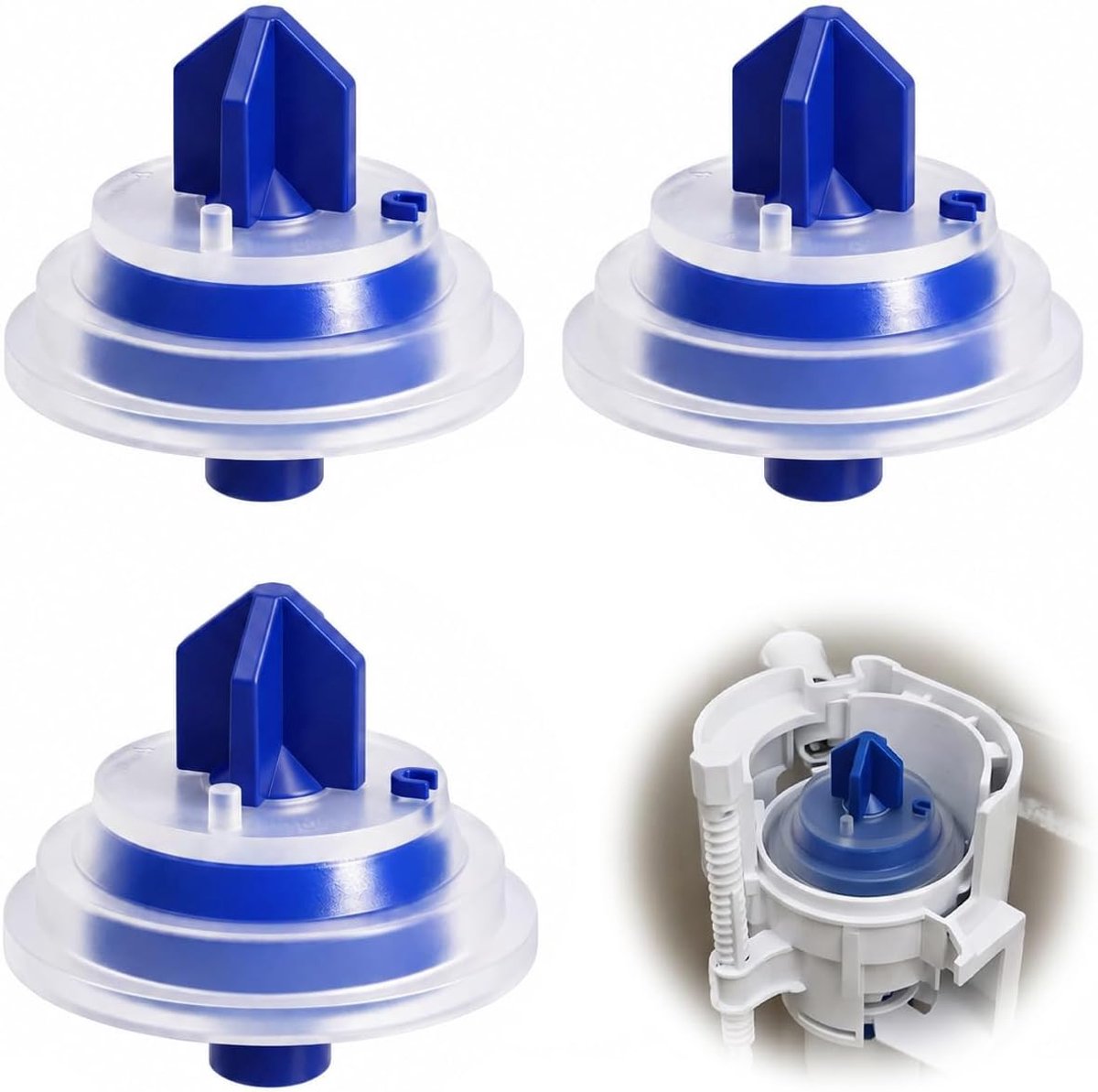 Set van 3 afdichtingsmembranen voor toiletvulkraan, compatibel met Geberit Impuls 380 en 360, reserve-afdichtingsmembraan voor toiletspoelsysteem, eenvoudig te installeren