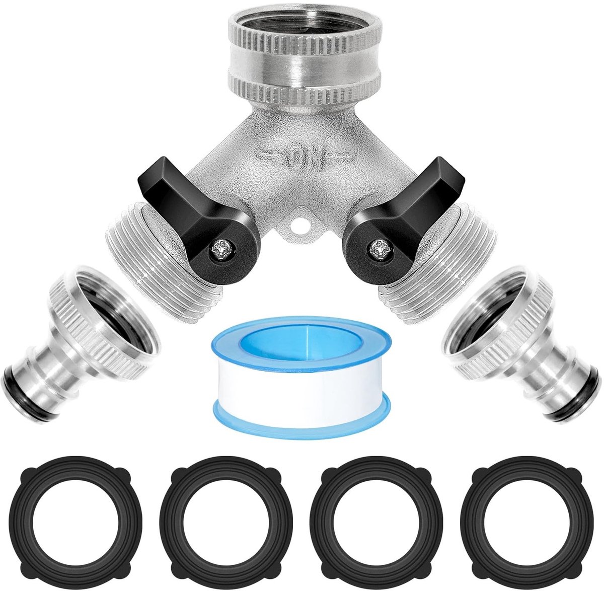 Elzusha - 2-Weg Waterverdeler 3/4 Inch - Voor Wasmachine en Tuin