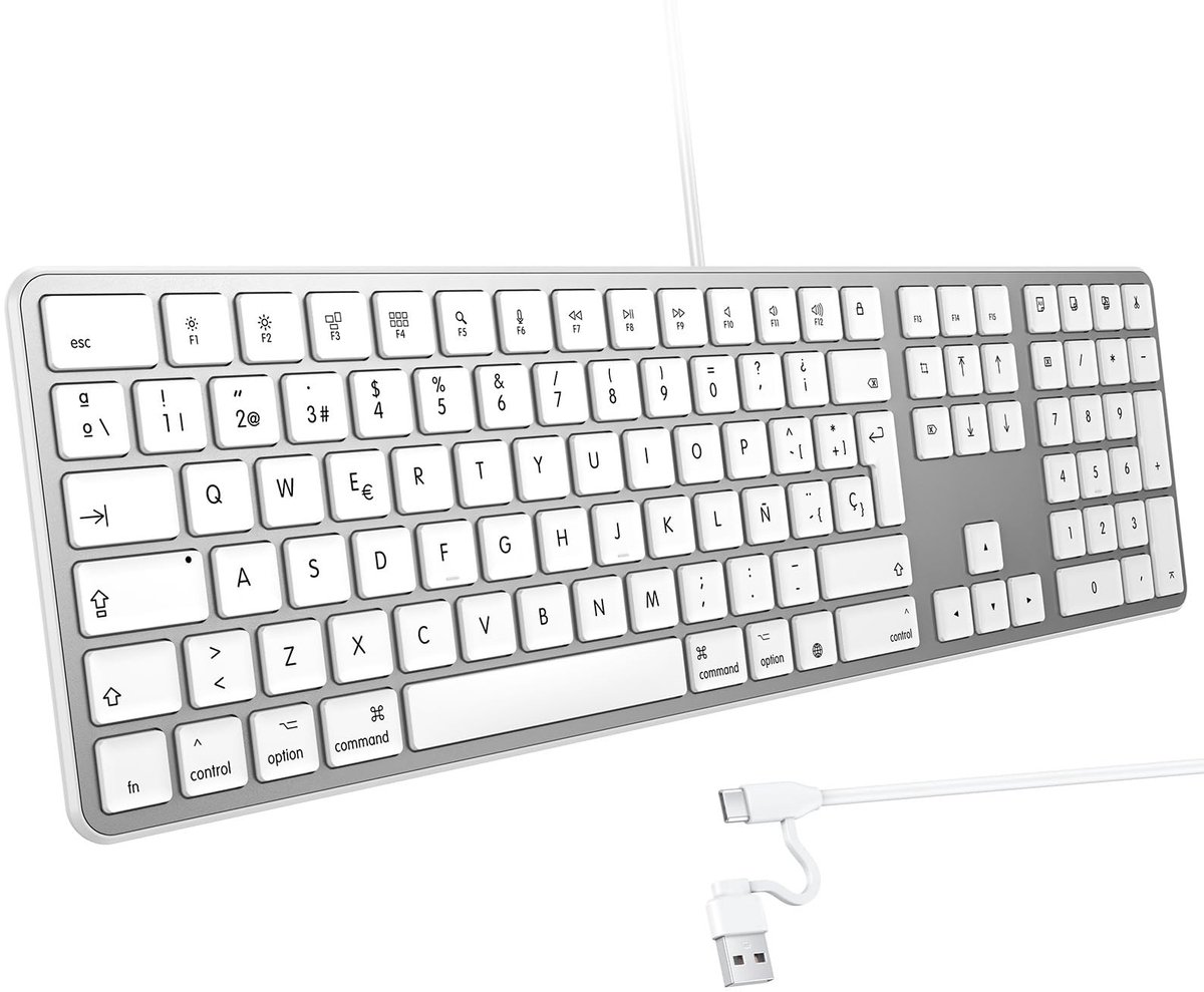 Elzusha - Toetsenbord met Kabel voor Mac - Layout