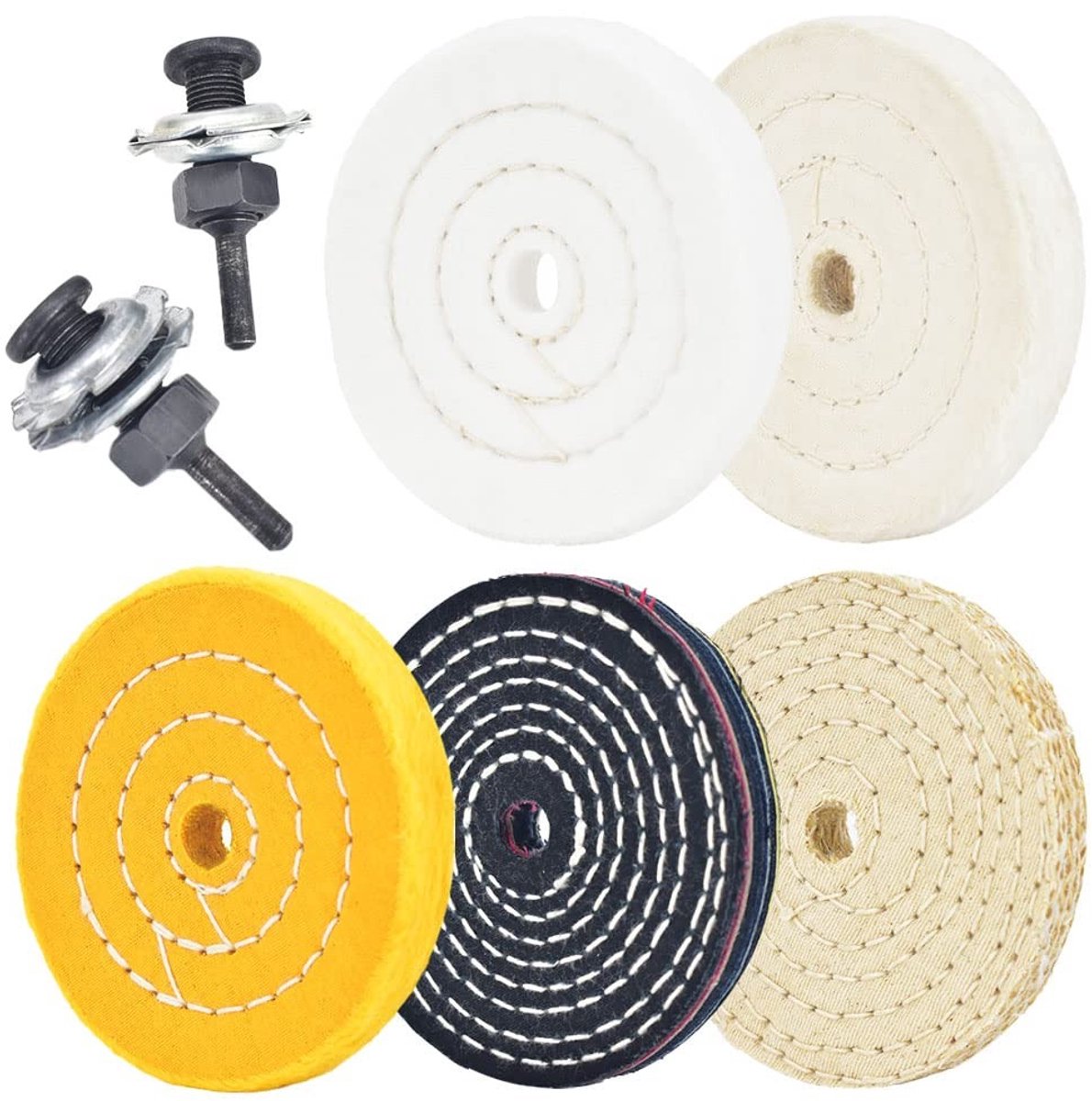 Elzusha - Polijstschijven met 1/2 Inch Gat - 5-delige Set
