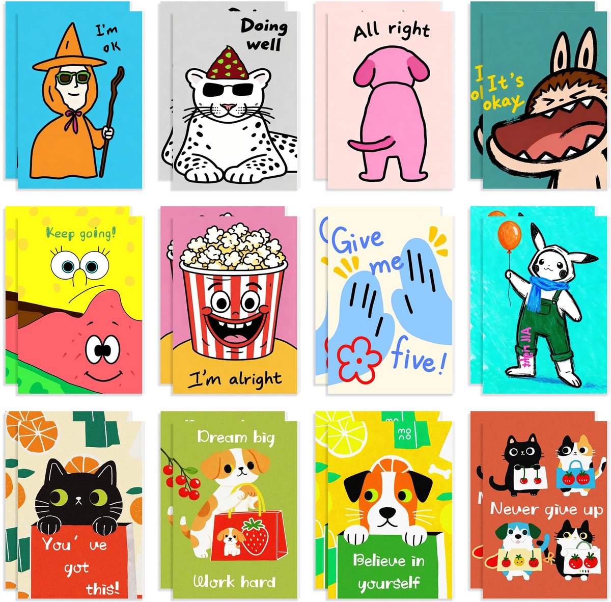 Elzusha - Set van 48 Mini Notebooks voor Inspirerende Notities