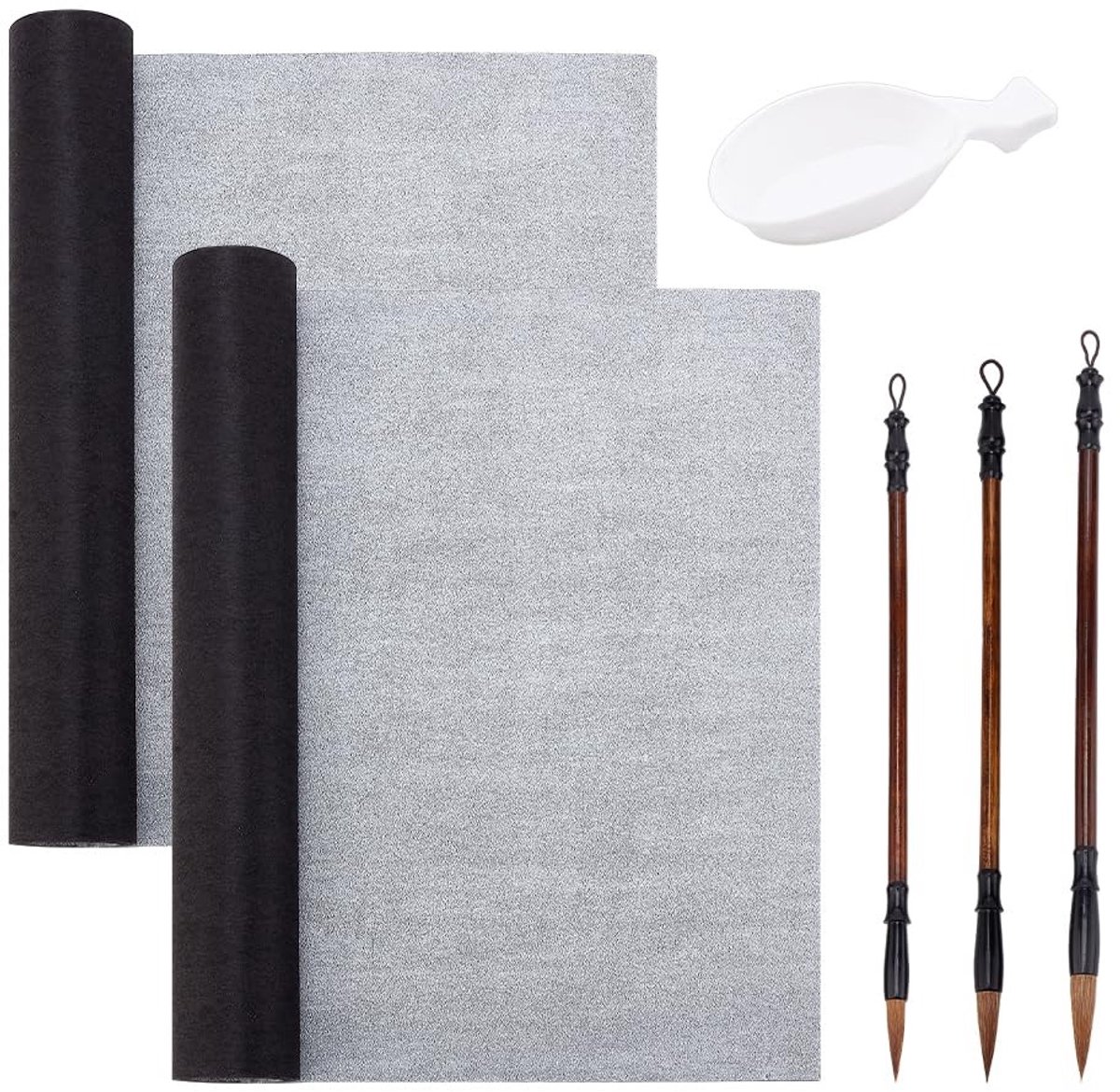 6-delige Chinese Calligraphy Set met Herbruikbaar Schrijfdoek