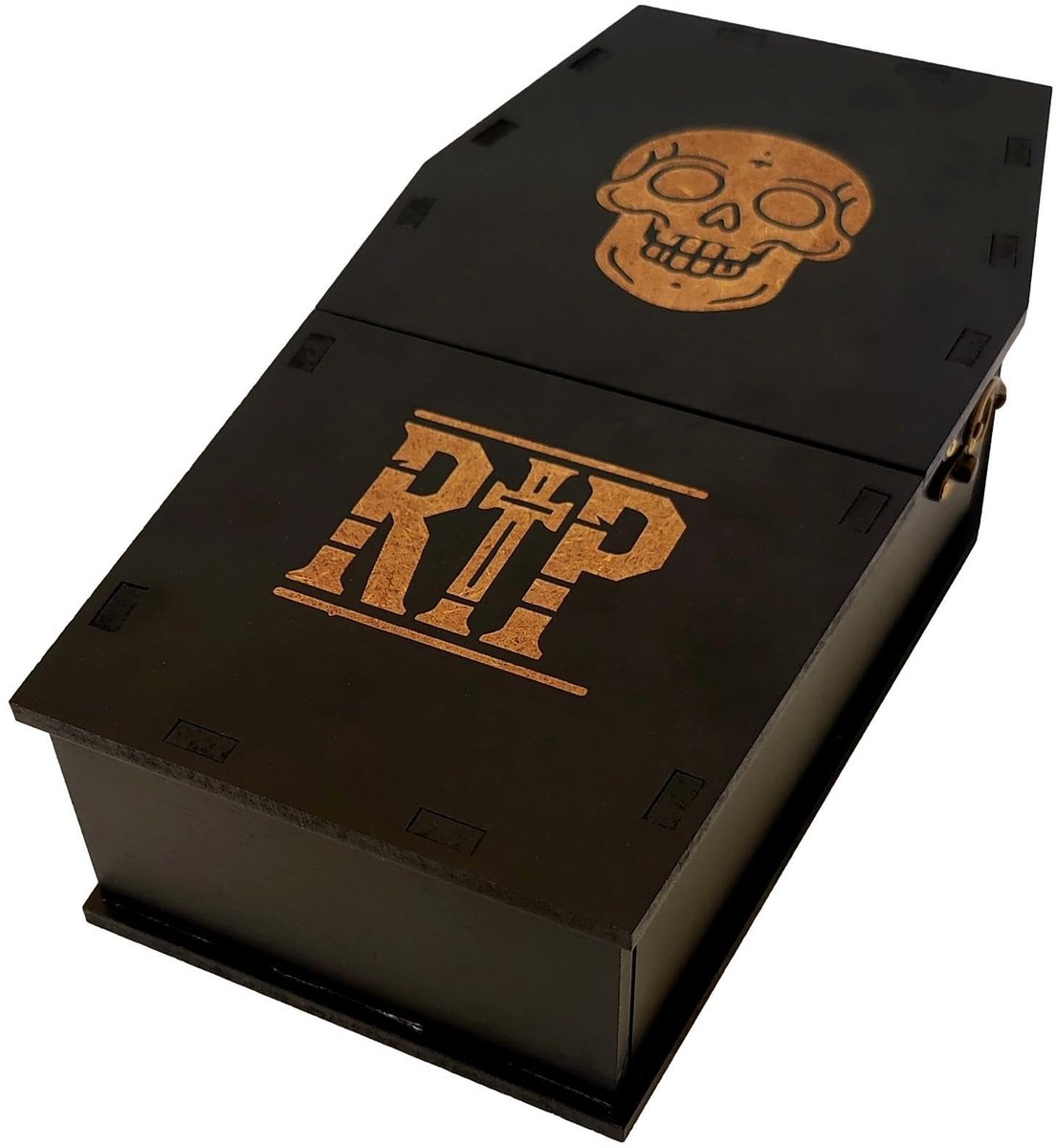 Elzusha - Coffinvormige Decoratieve Box met Skul Motief voor Halloween