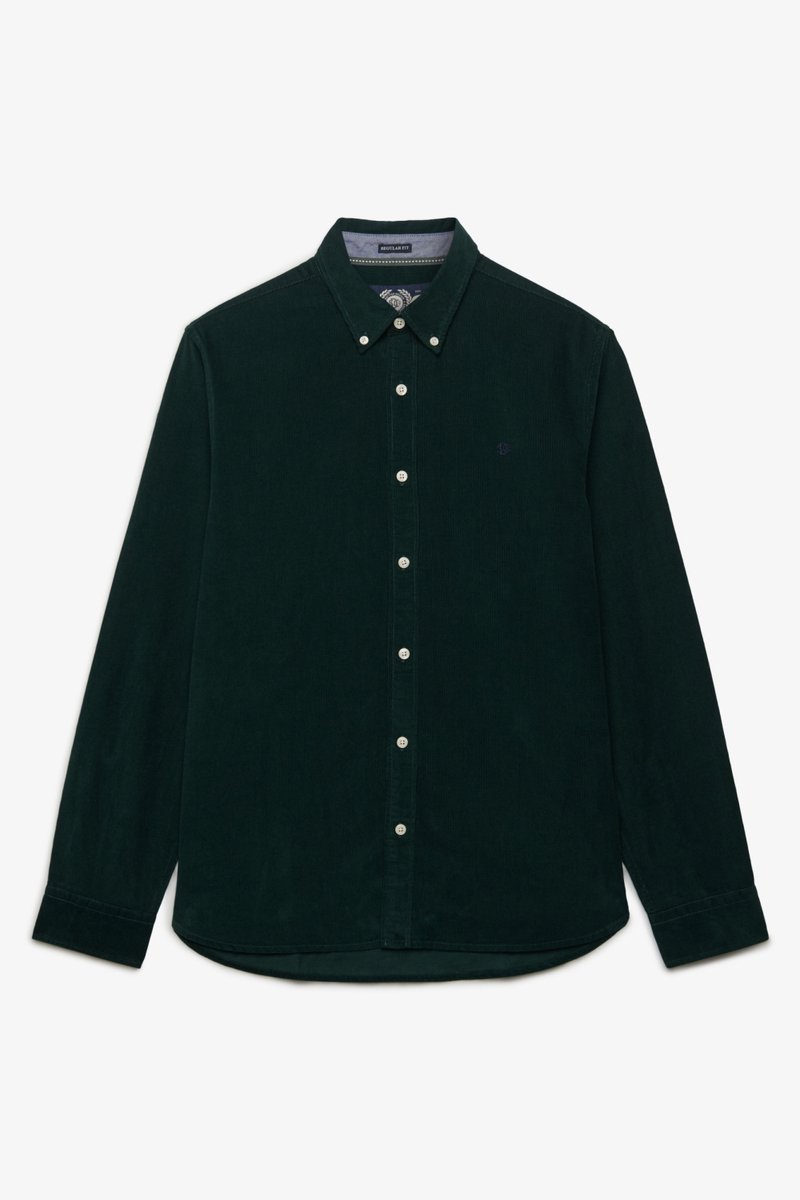Superdry Overhemd Classic Needle Cord Shirt M4011044a A7h Eagle Mannen Groen