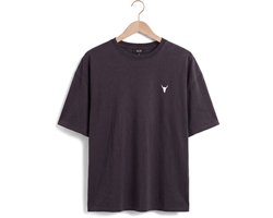 Alix The Label Ladies Knitted Tour T-shirt Tops & T-shirts Dames - Donkergrijs - Maat S