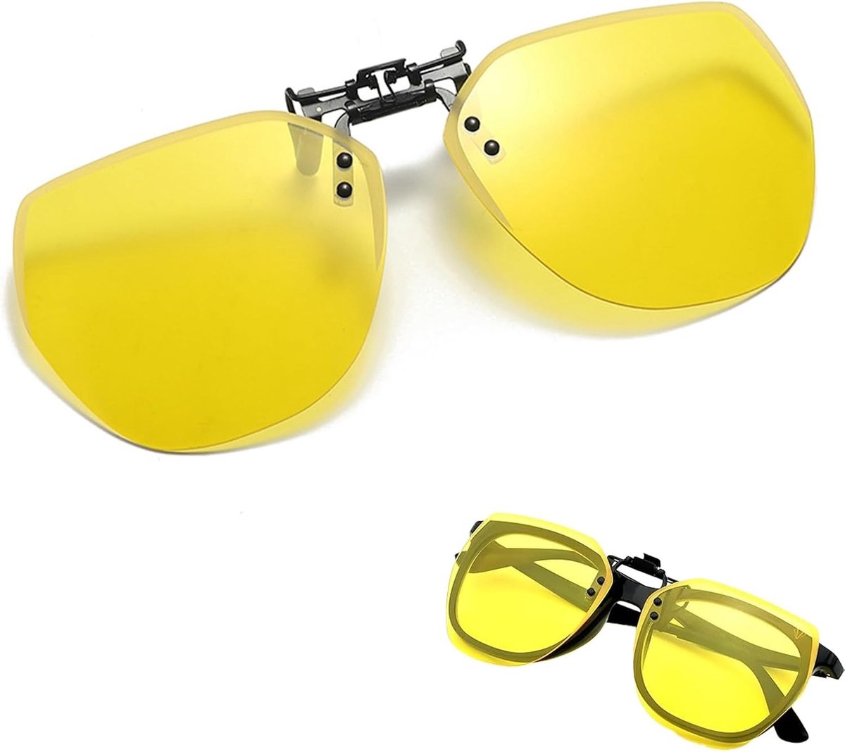 Clip Overbril voor Nachtrijden - Geel - Styles de lunettes - Lichtgewicht en Comfortabel - Voor Dames en Heren