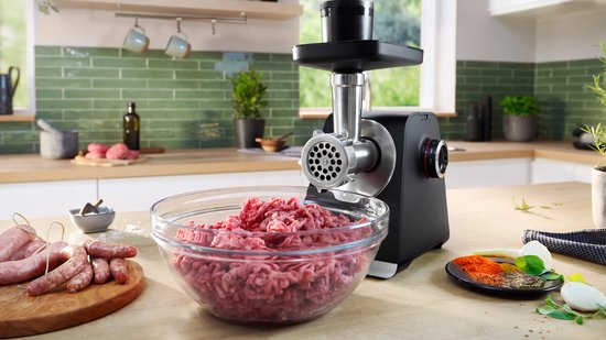BOSCH Serie 6 MFWS660B Vleesmolen - 500 W - 3 Hakborden - Zwart — afbeelding 2