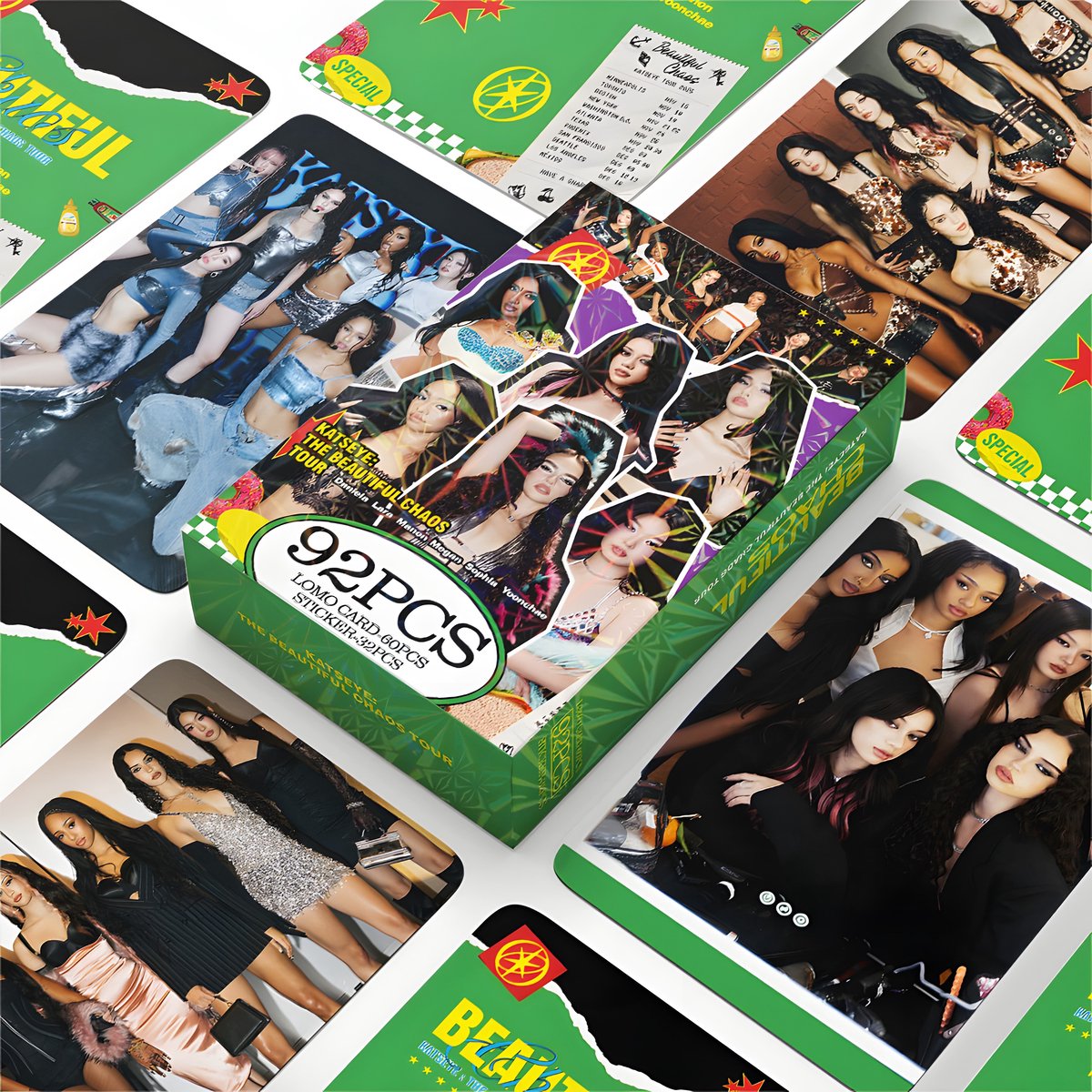 KPOP 92pcs/box KATSEYE Beautiful Chaos Tour Photocard [Fotokaarten]