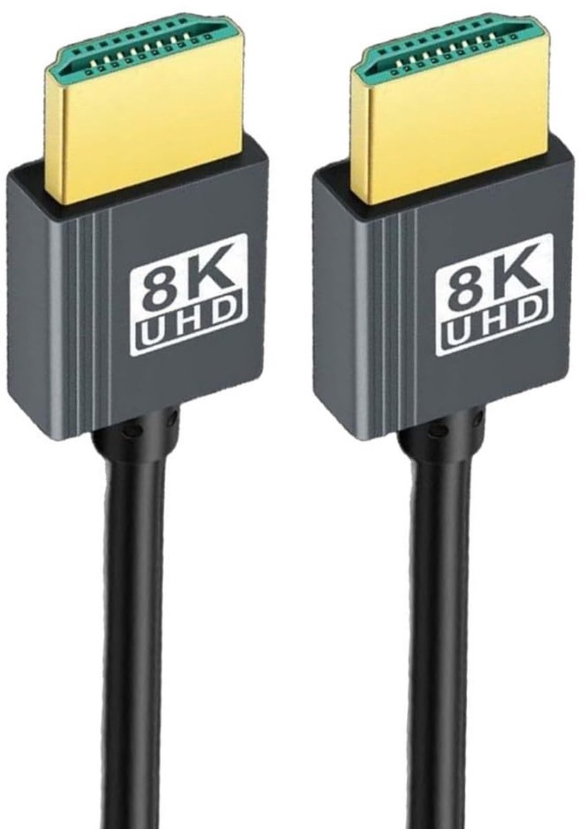 HDMI 2.1-kabel 8K @60Hz en 4K @120Hz, 48Gbps Ultra High-Speed Flexibel, Verguld, 2.0M voor TV, Monitor en Computer