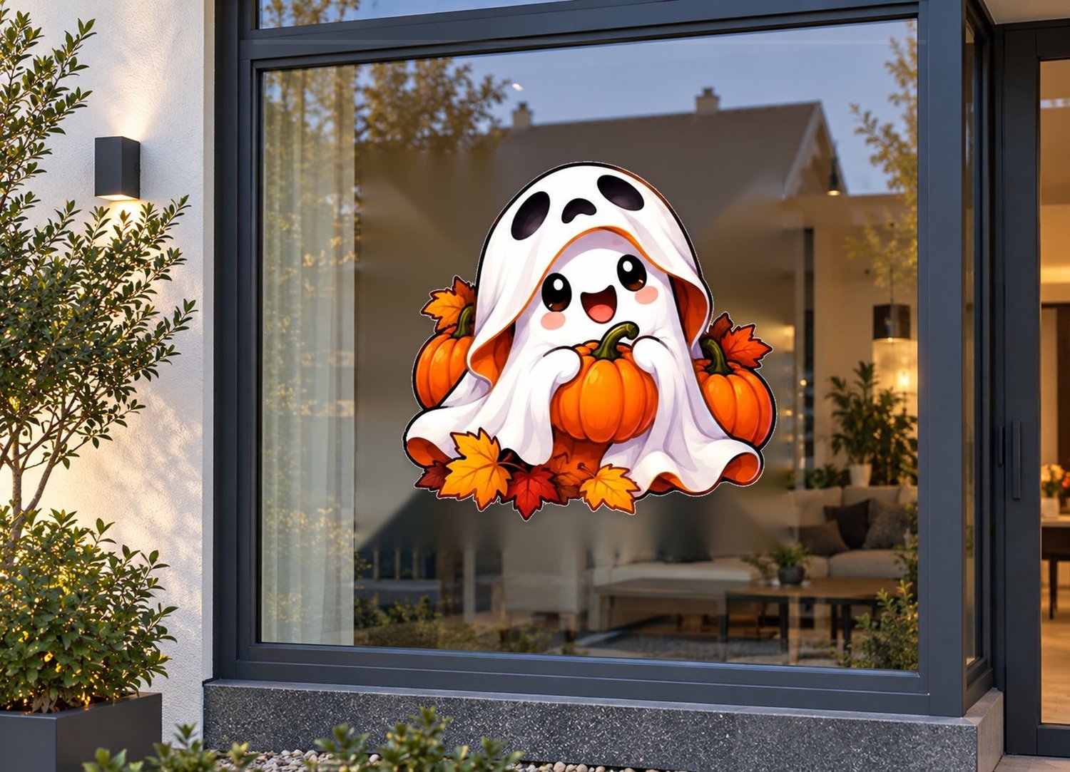 De Stickerman Halloween Raamsticker 100cm Breed Herbruikbaar Weerbestendig (KV5) Multi