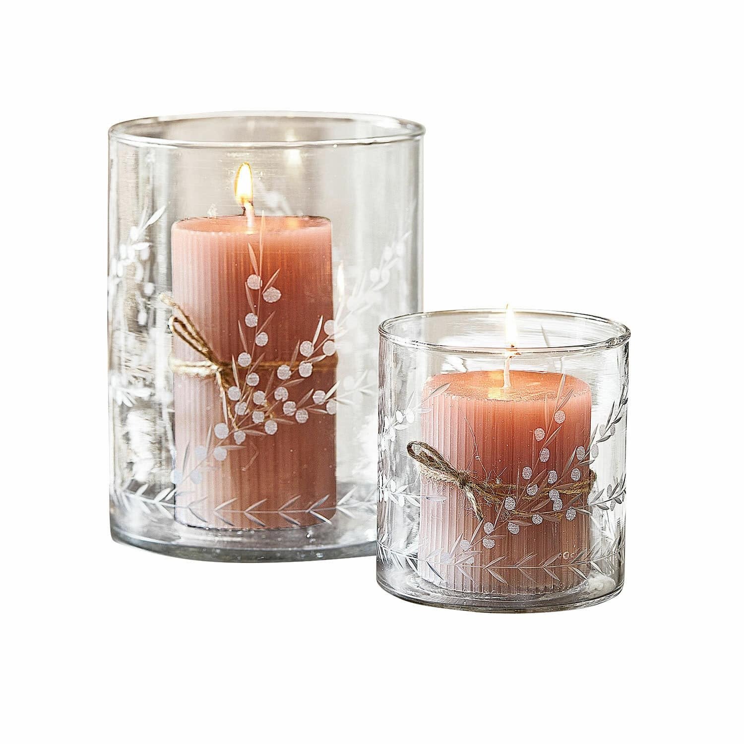 Loberon Windlicht set van 2 Temao helder