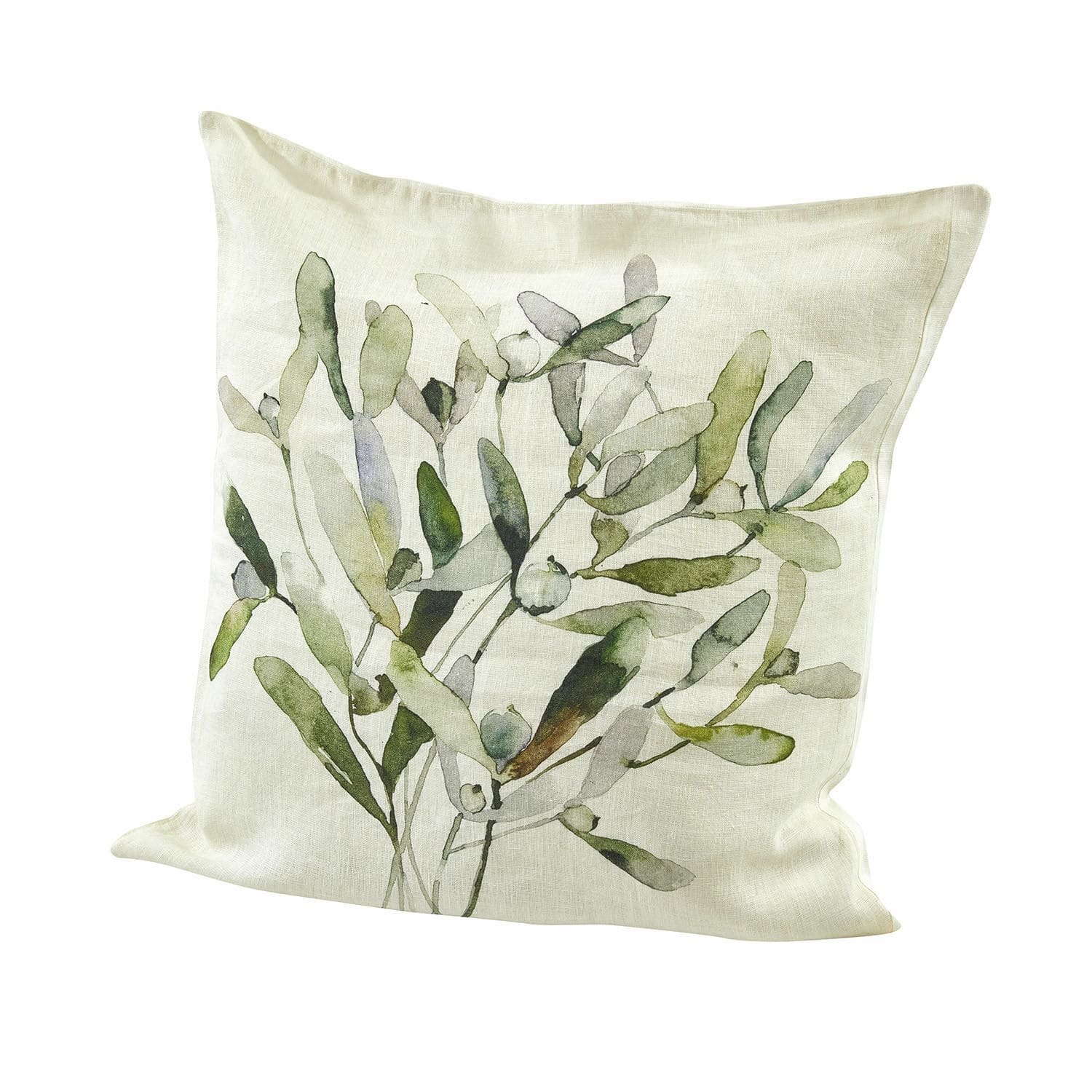 Loberon Kussenhoes Mistletoe wit/groen