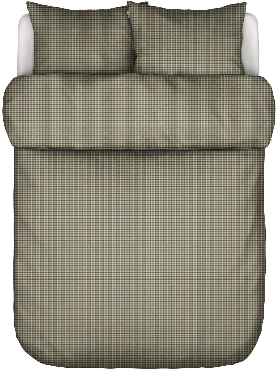Marc O'Polo Ailo Dekbedovertrek Biologisch Katoenflanel Fern green - Lits-Jumeaux XL – 260x200/220 cm