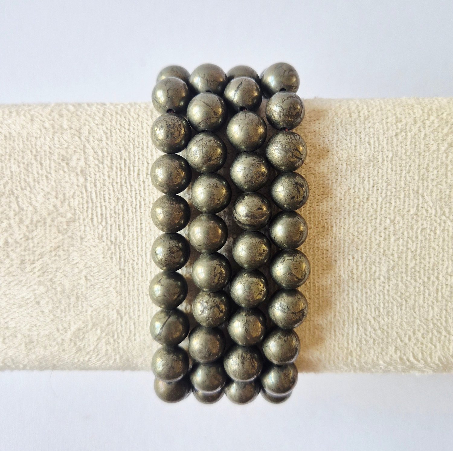 Moonlight Gemstones Pyriet – Edelsteen Armband 8 mm Meerkleurig