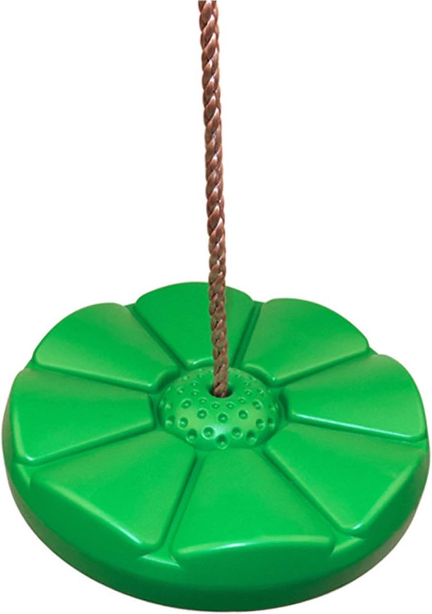 Schijfboomschommel voor en, outdoor-speeltoestellen met PE-touw, duurzaam avontuurspeelgoed (groen)