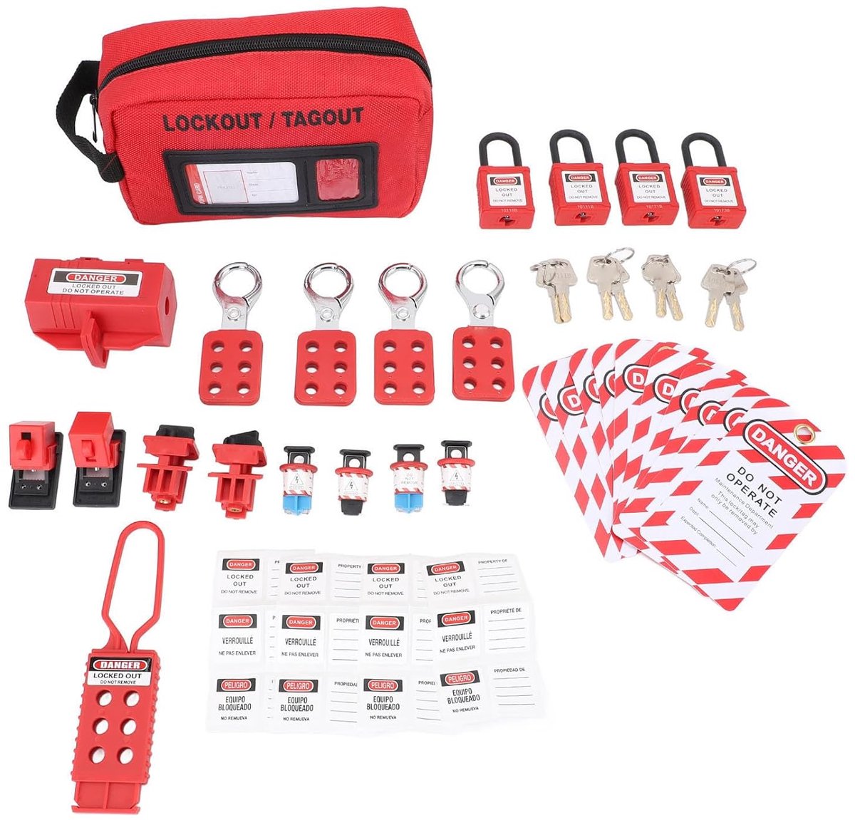 Lockout Tagout Kit voor Stroomonderbrekers Uitgebreide