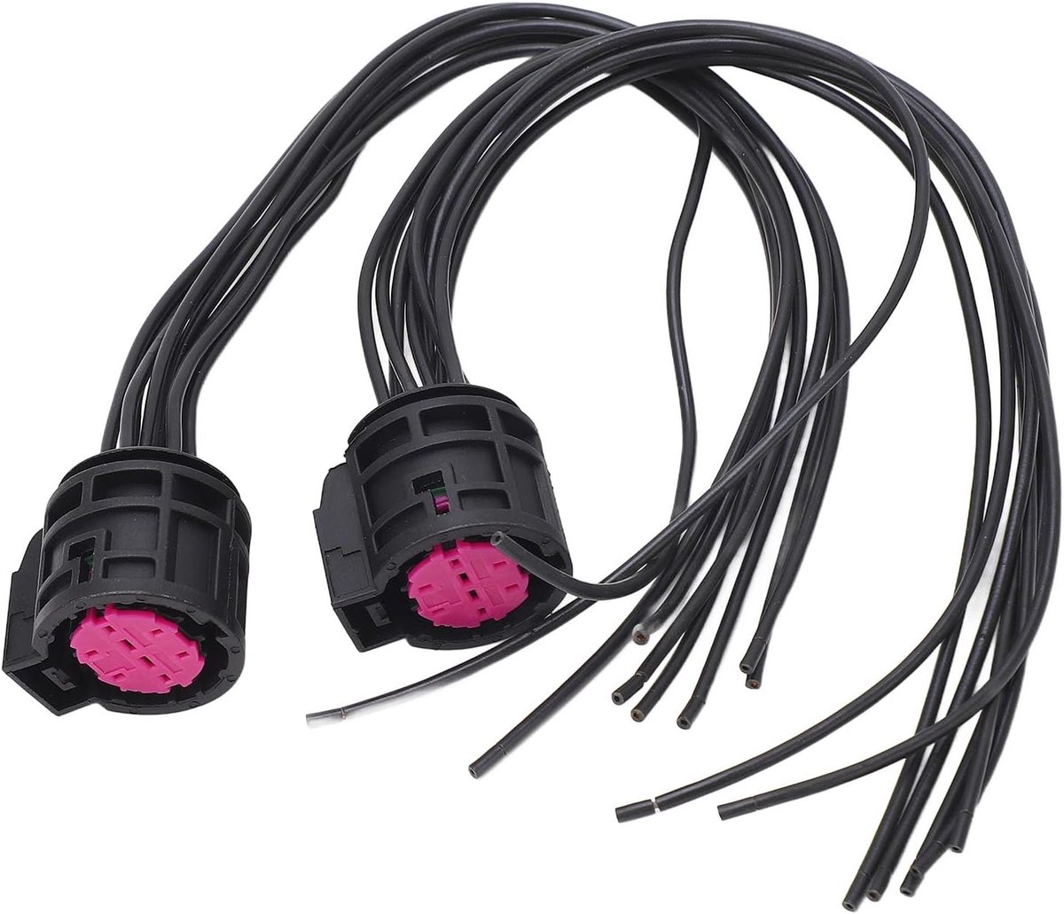 2PCS Koplampconnector Pigtail-harnas Hoge Prestaties voor Betrouwbare Elektrische Signalen in Voertuigen