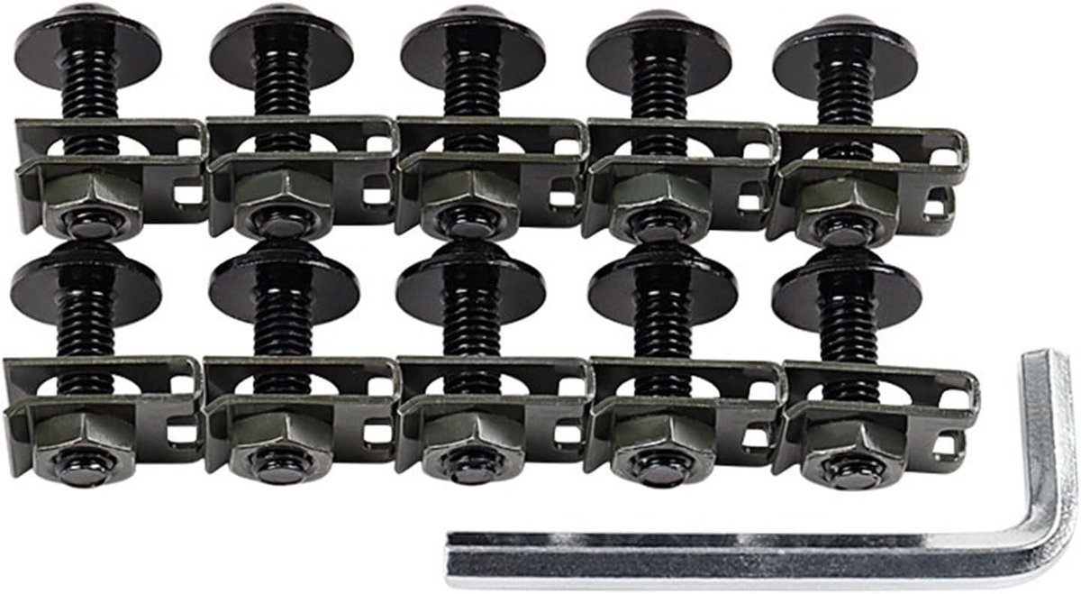 Geschikt voor BMW F800GS F900R F800R R1200RT F850GS F900XR F800GS F900R F800R 6mm onderdelen carrosseriekit motorkap boutbevestiging klem schroef veermoer, 6mm-black