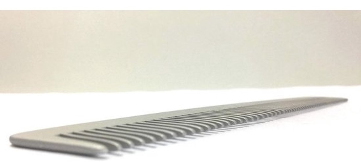 Aluminium zak kam - 13 cm antistatische metalen kam - voor baard en haar